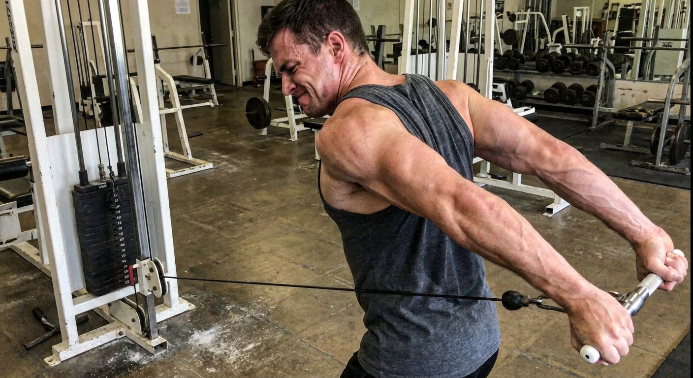 Standing Cable Arm Curls That Feel Like a Lat Stretch