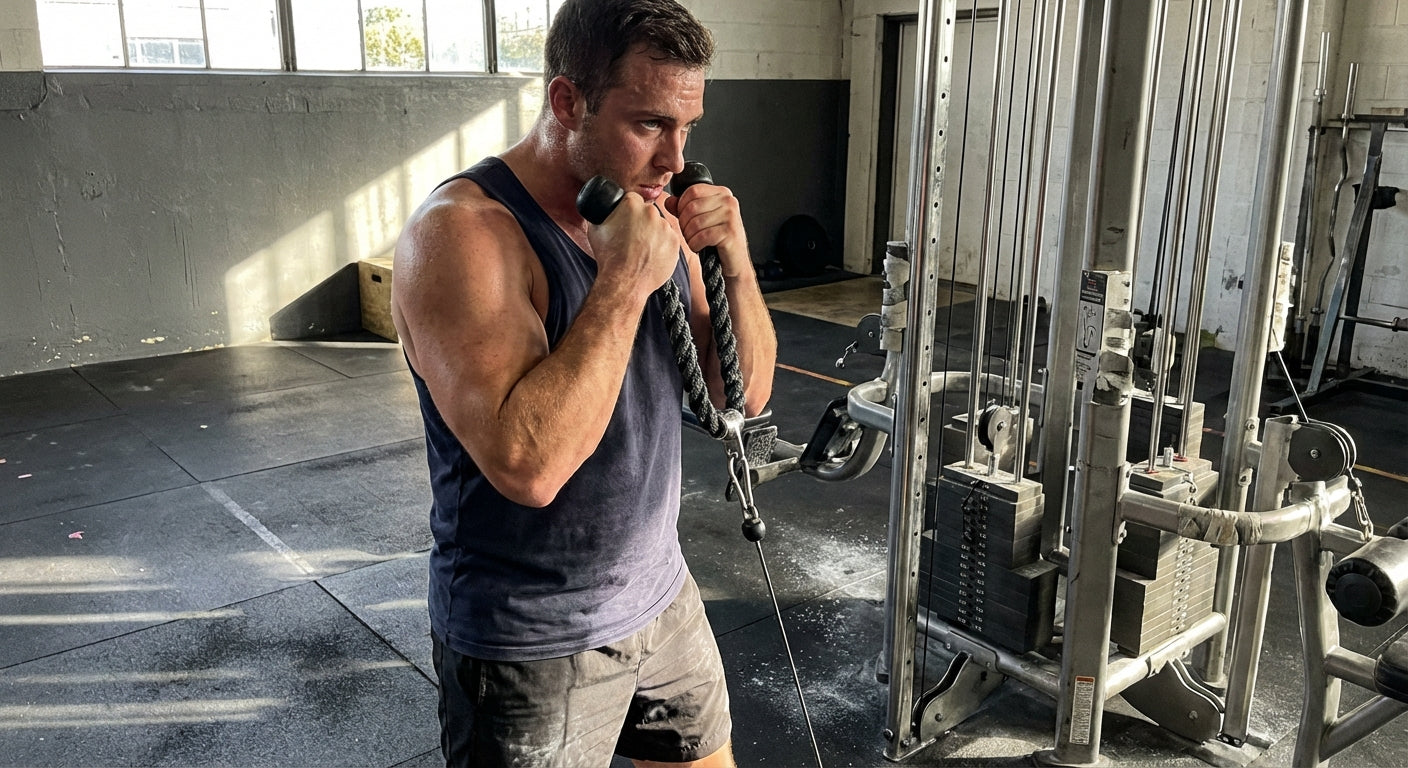 Rope Cable Arm Curls That Hit the Brachialis Hard