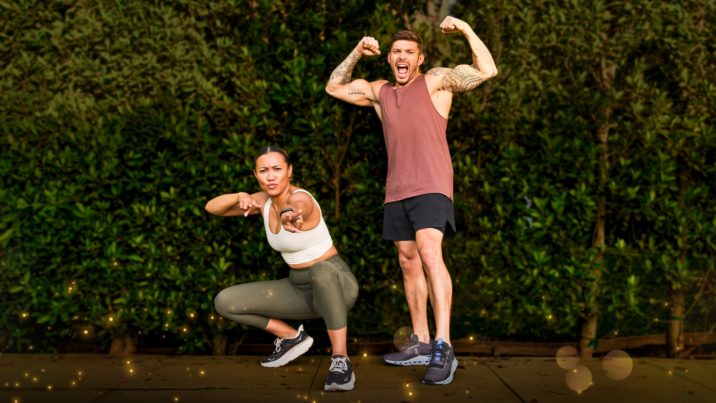 Centr trainers Luke Zocchi and Maricris Lapaix pose strike a confident pose.