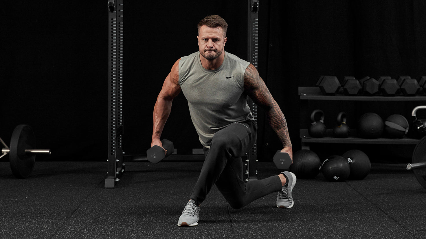 Tutorial: Dumbbell alternating skater lunges