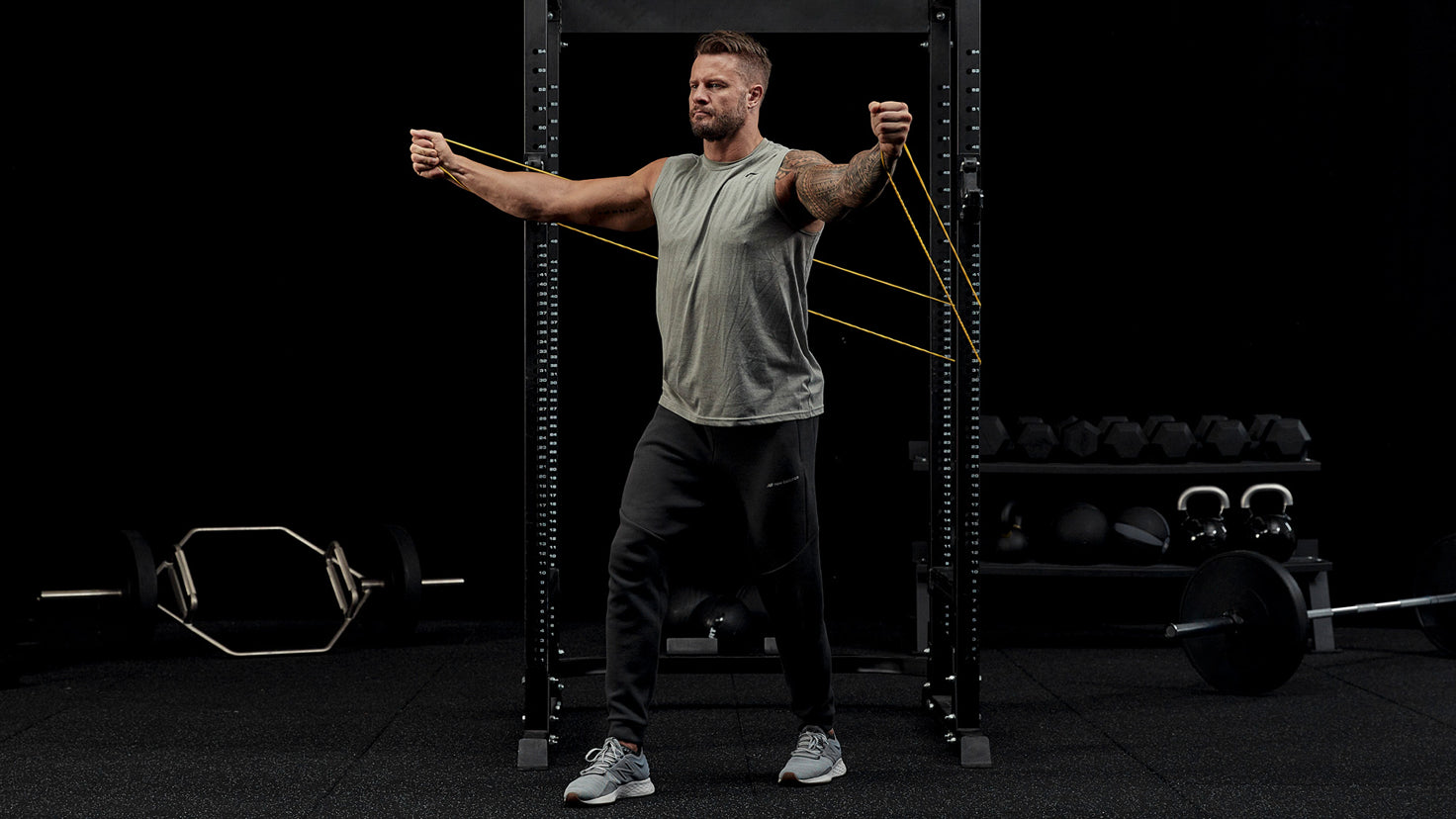Tutorial: Standing banded chest-fly