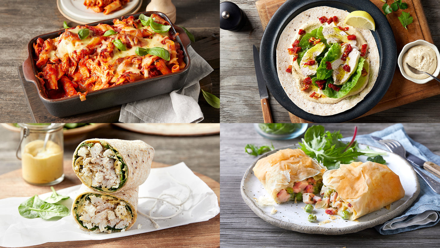 4 images of featured Centr leftover turkey recipes.