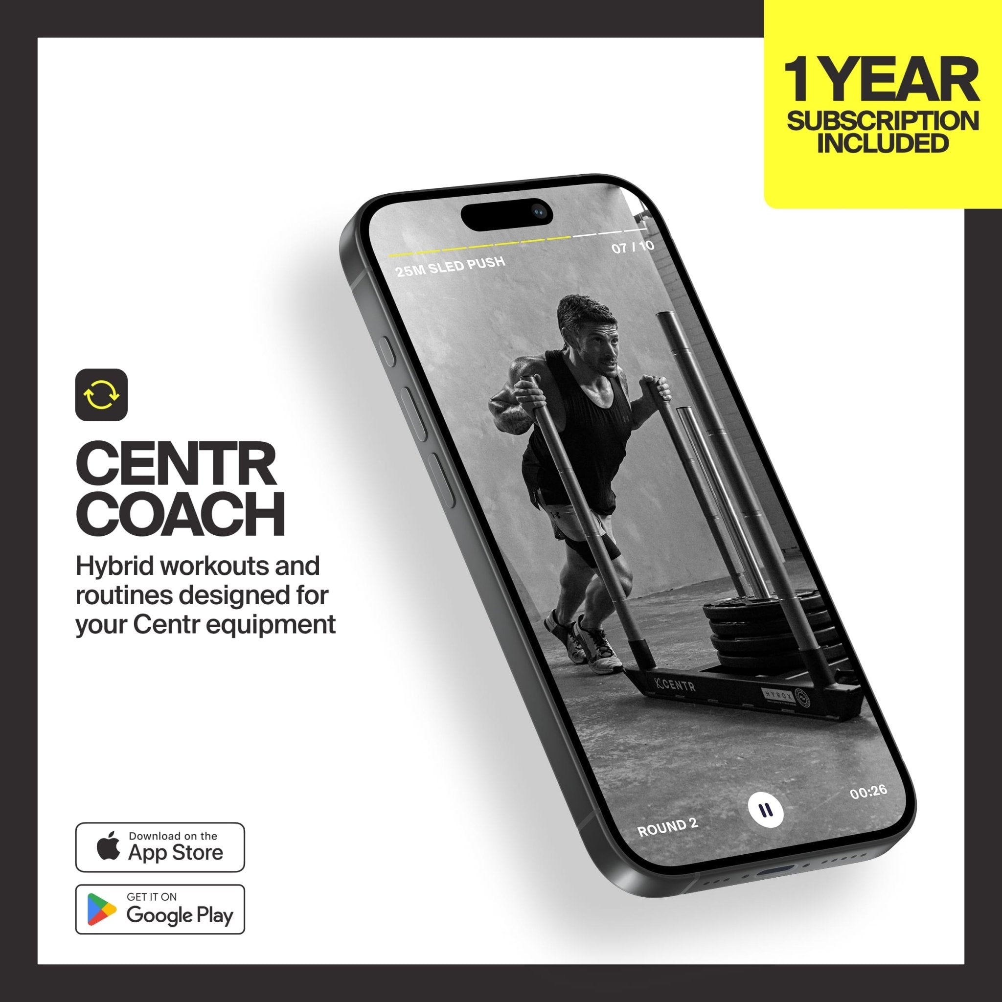 HYROX Power Sled + Centr Coach Bundle - Centrcentrllc