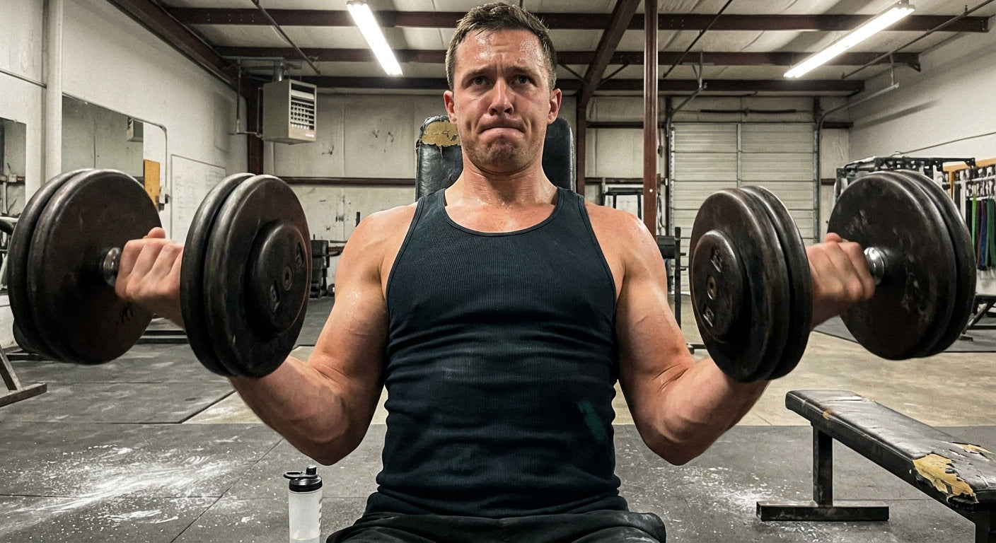 Seated Dumbbell Arm Curls for Strict, No-Swing Reps