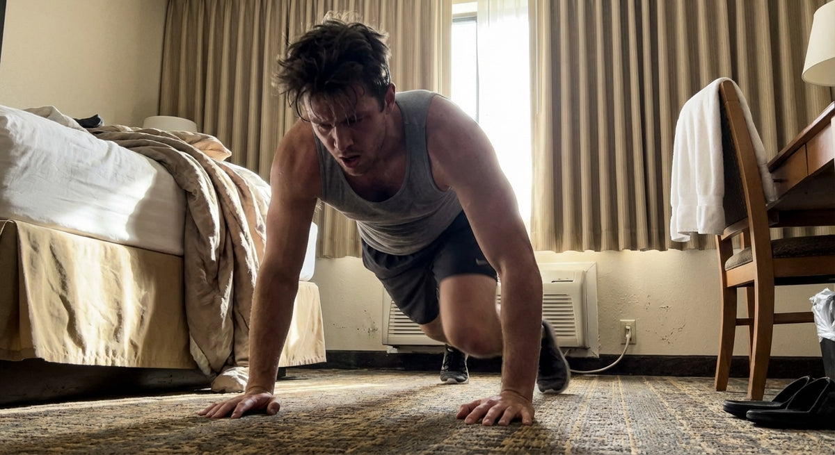 Chris Hemsworth's 5-Minute Hotel Workout When Meetings Run Late
