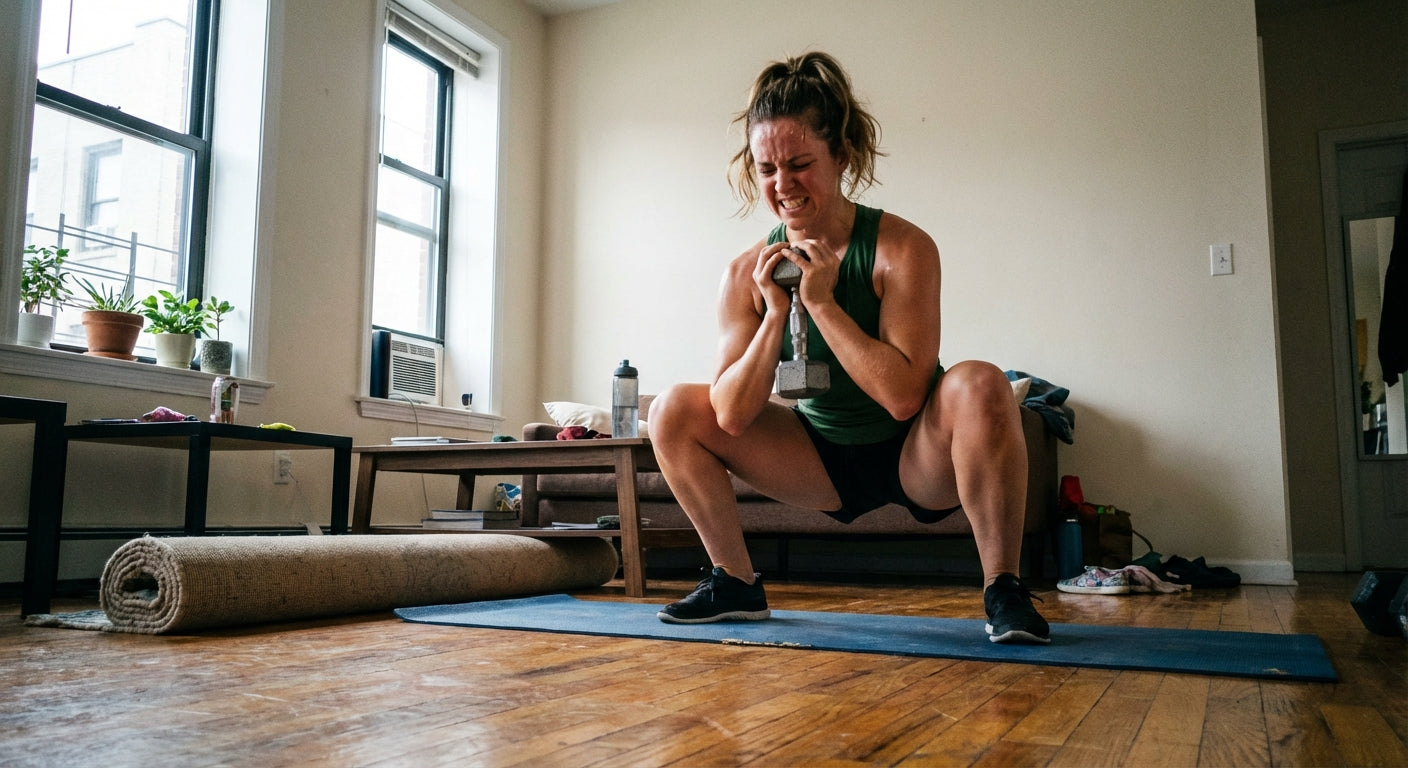 Living-Room Leg Day: Dumbbells Only, Neighbors Won't Complain