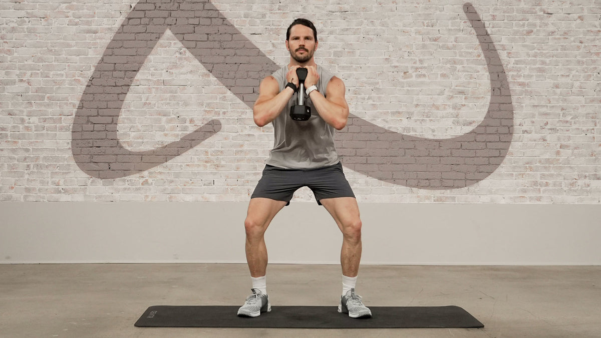 Tutorial: Dumbbell pop squat + press