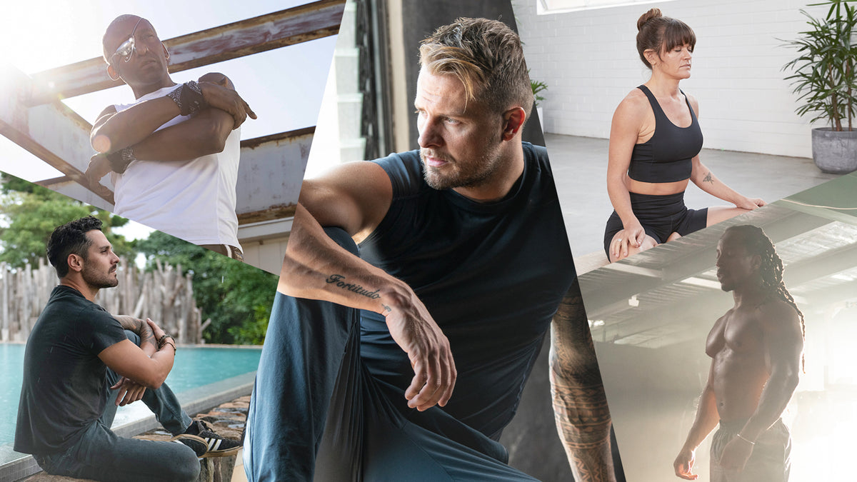 An image split into five sections. Each section contains a person who looks thoughtful or focused.