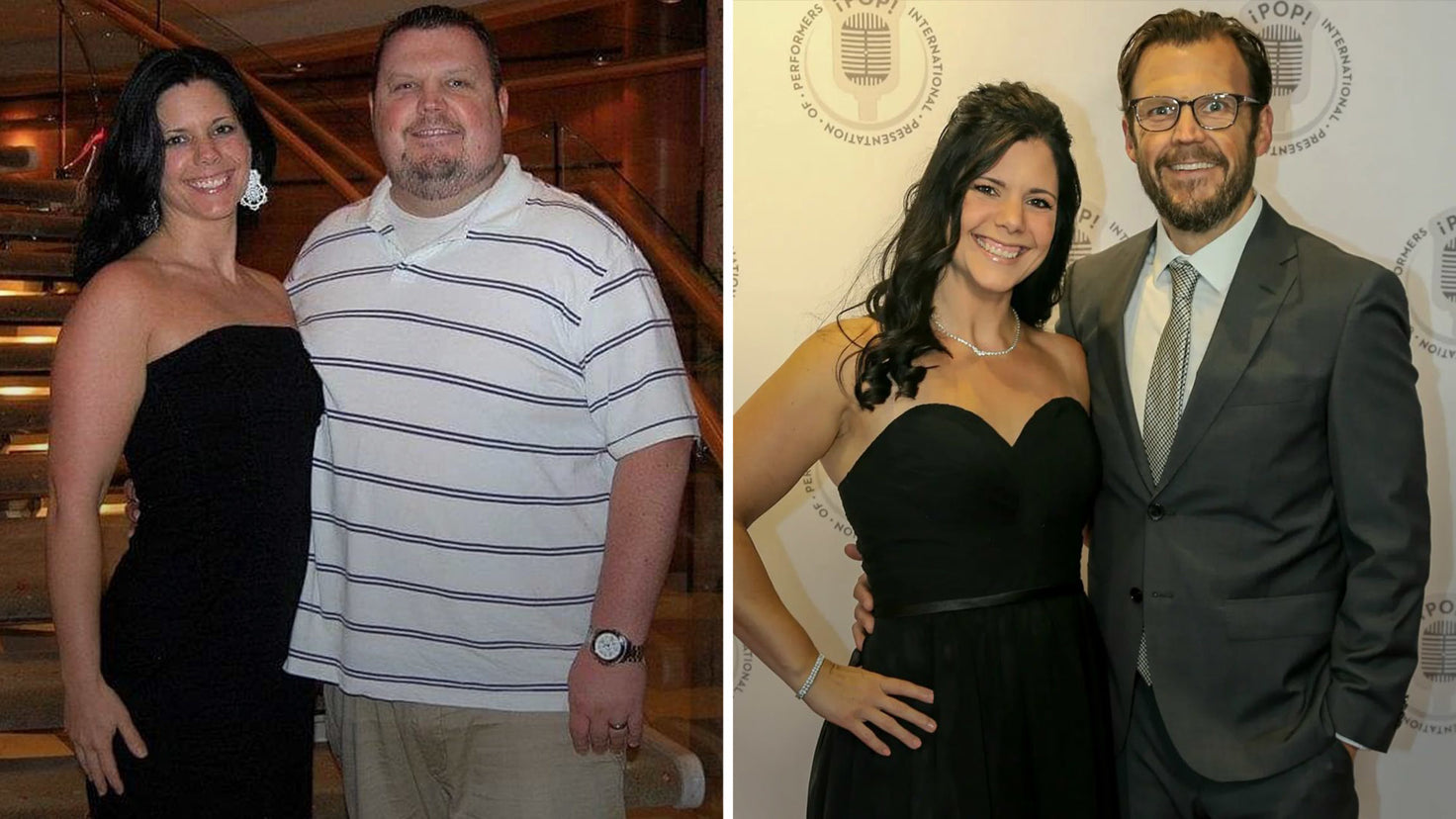 Before and after shots of Eric and Michele, who transformed their health and wellbeing using the Cen