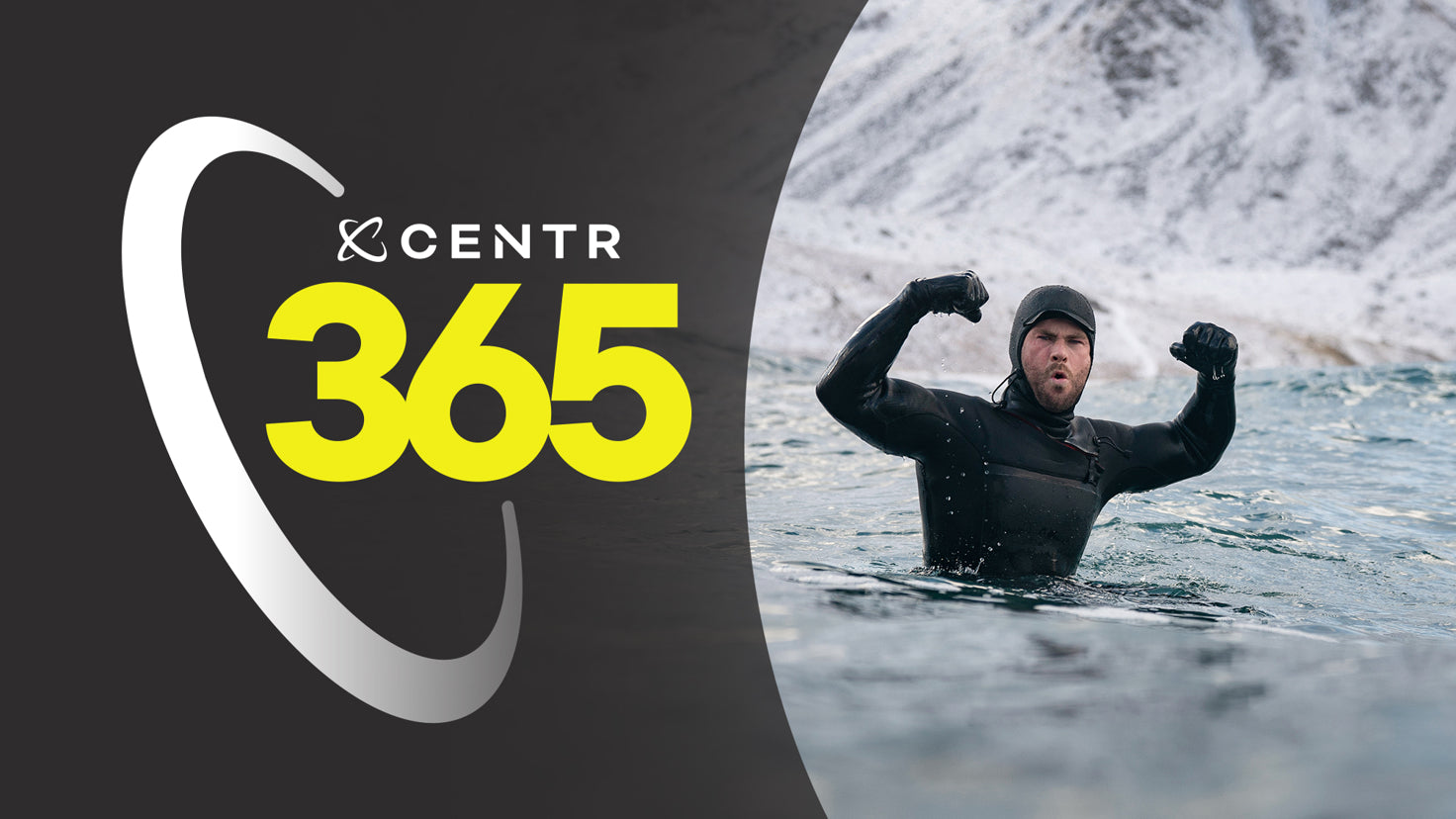 A collage image, with the Centr logo and 365 on the left-side and an image of Chris Hemsworth in a f