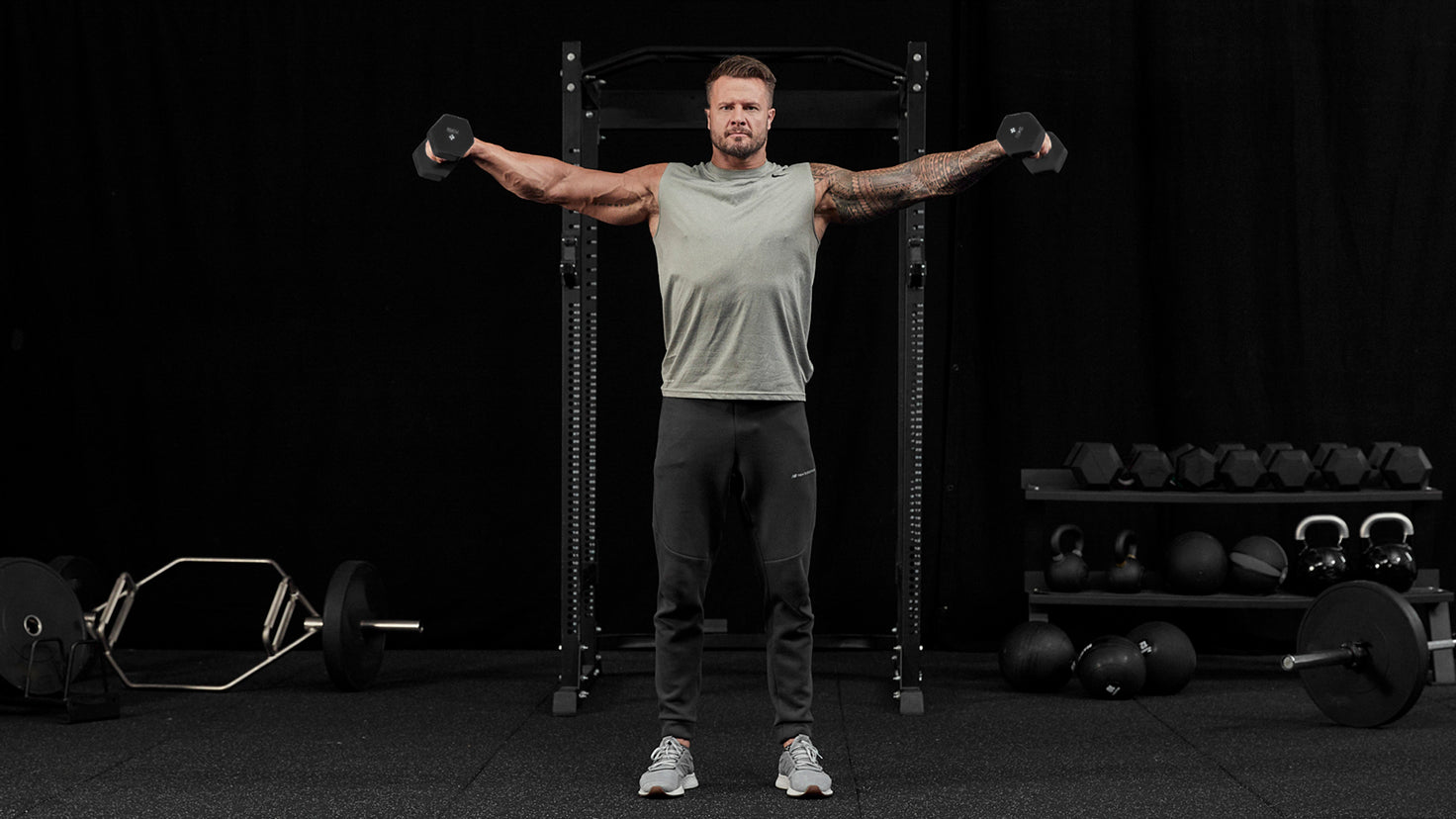 Tutorial: Dumbbell front raise + rotation