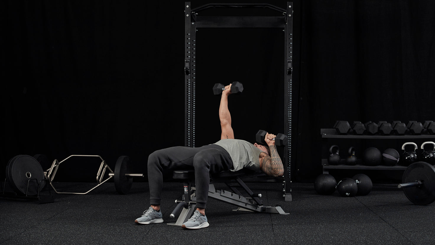 Tutorial: Dumbbell single-arm alternating bench press