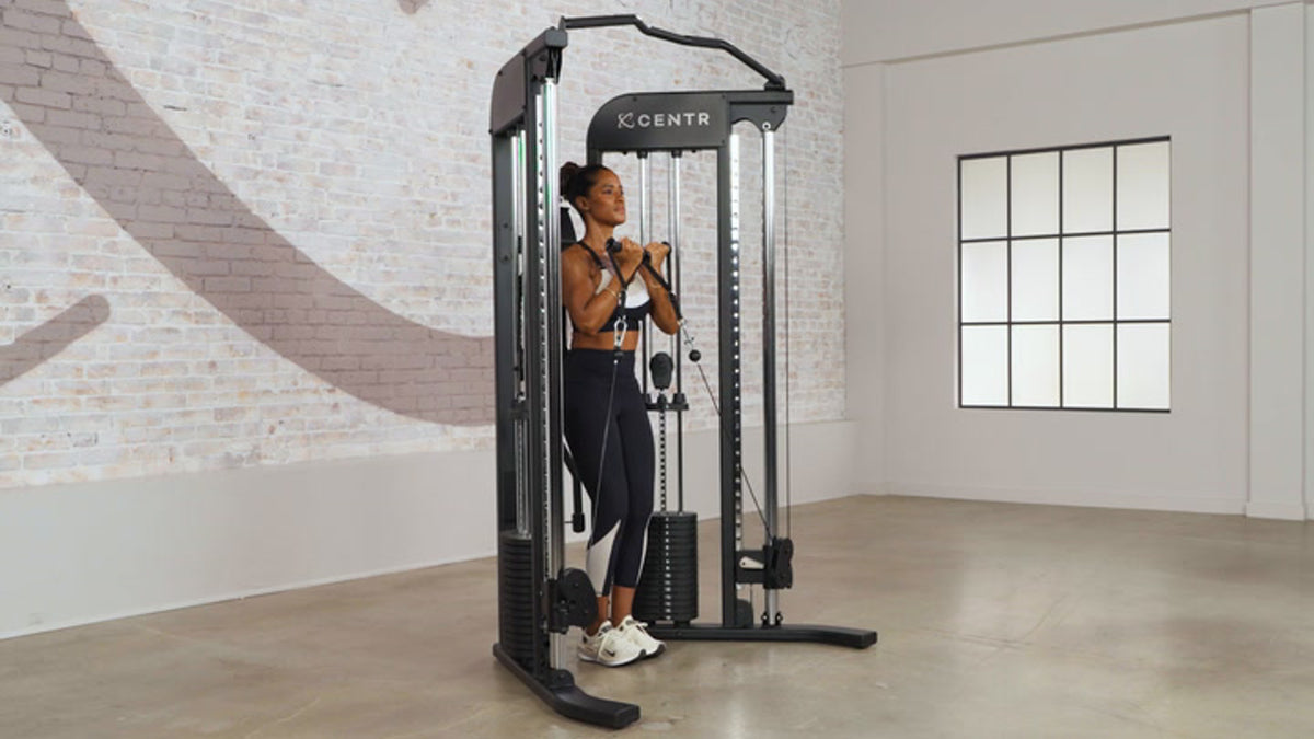 Tutorial: Cable supinated shoulder press (D handles)