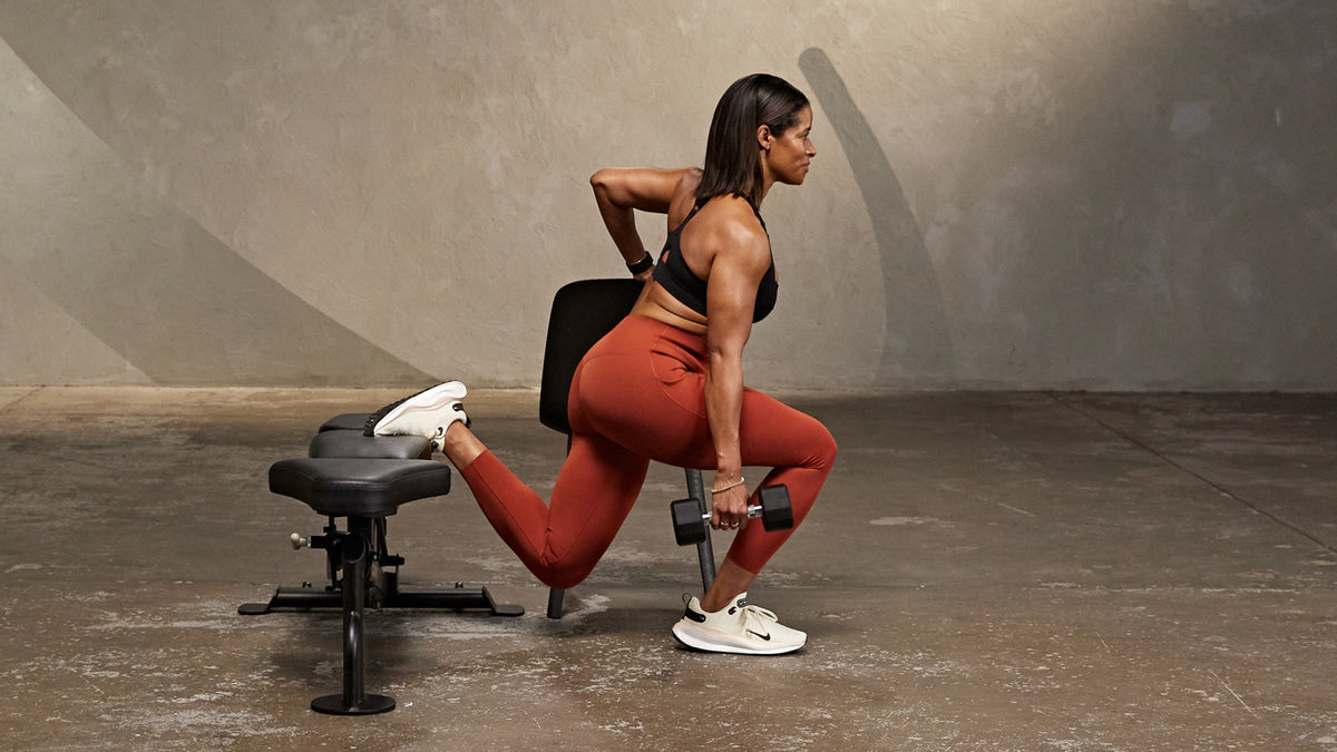 Tutorial: Dumbbell supported Bulgarian split squat