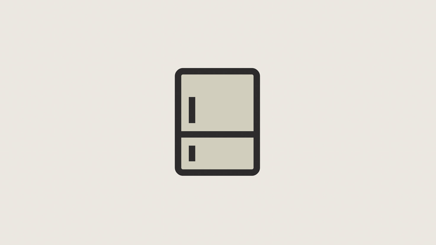 A cartoon icon of fridge.