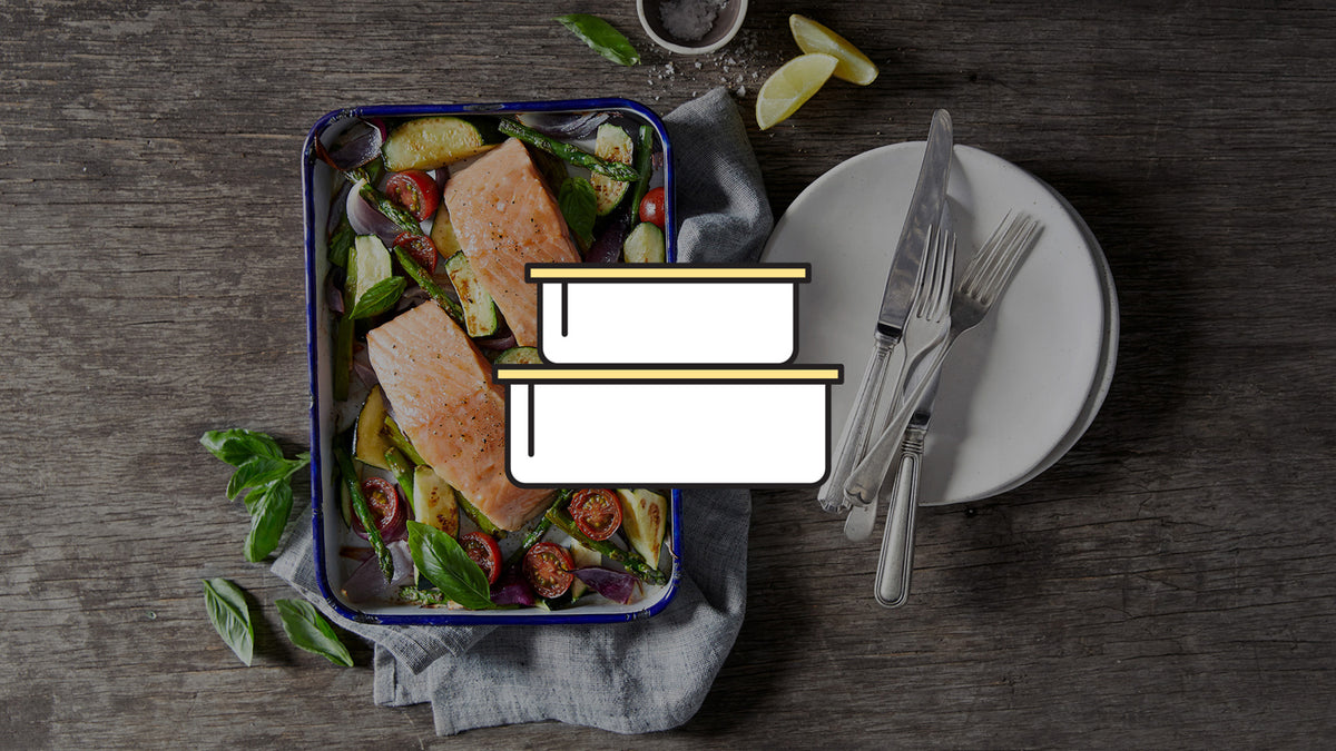 Last Night's Leftovers: Salmon & Roasted Vegetable Tray Bake