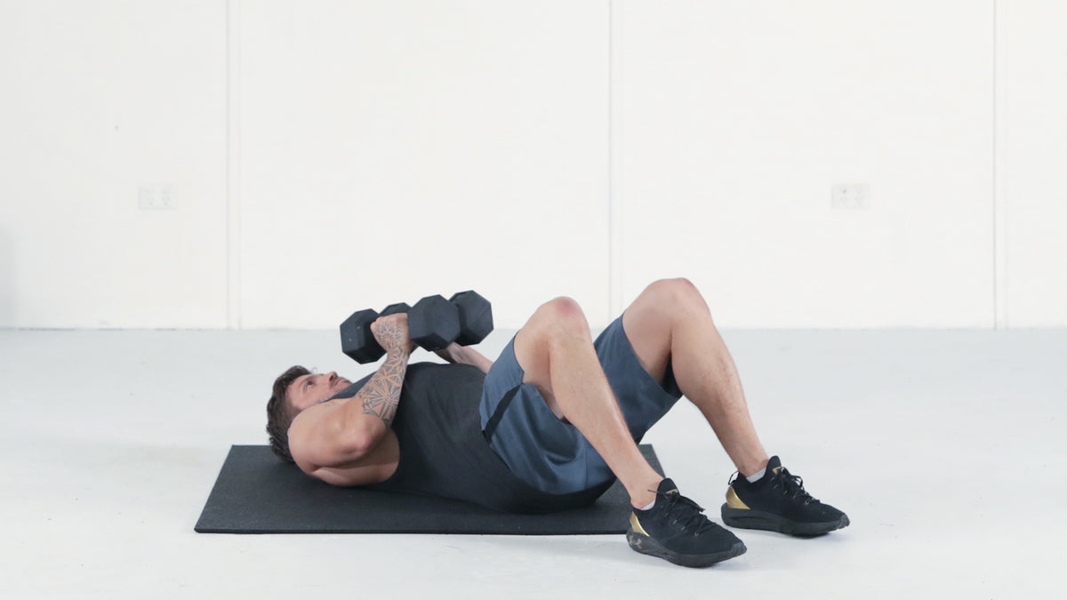 Tutorial: Dumbbell crush press + tricep extension