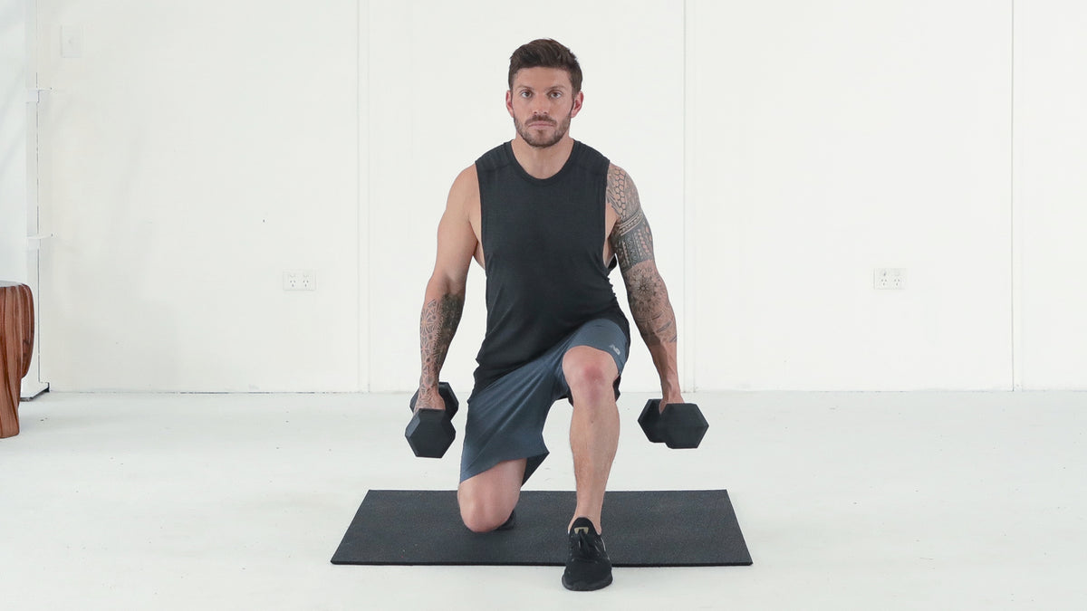 Tutorial - Dumbbell forward-to-back lunges