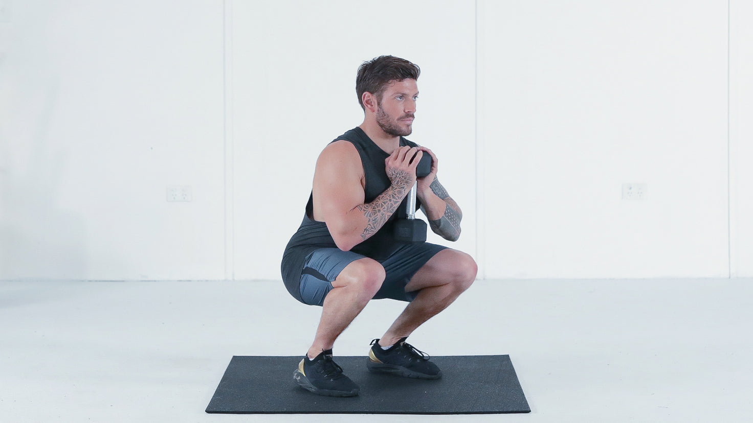 Tutorial: Dumbbell goblet squat