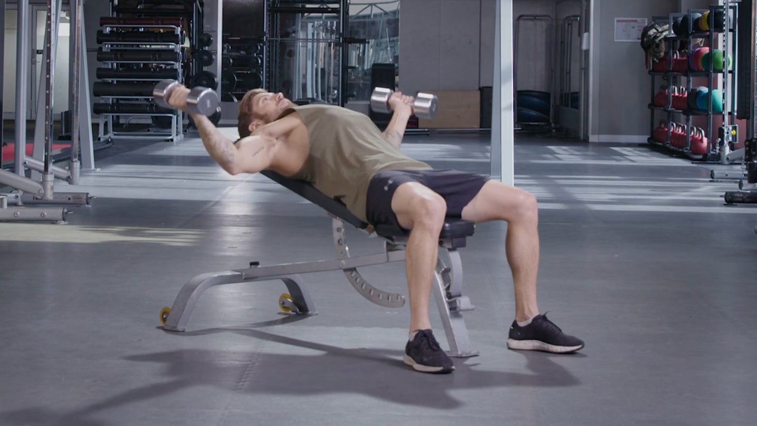 Tutorial: Dumbbell incline flys