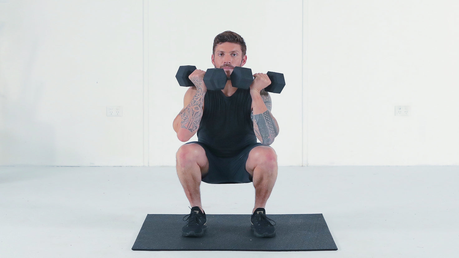 Tutorial: Dumbbell power clean + squat