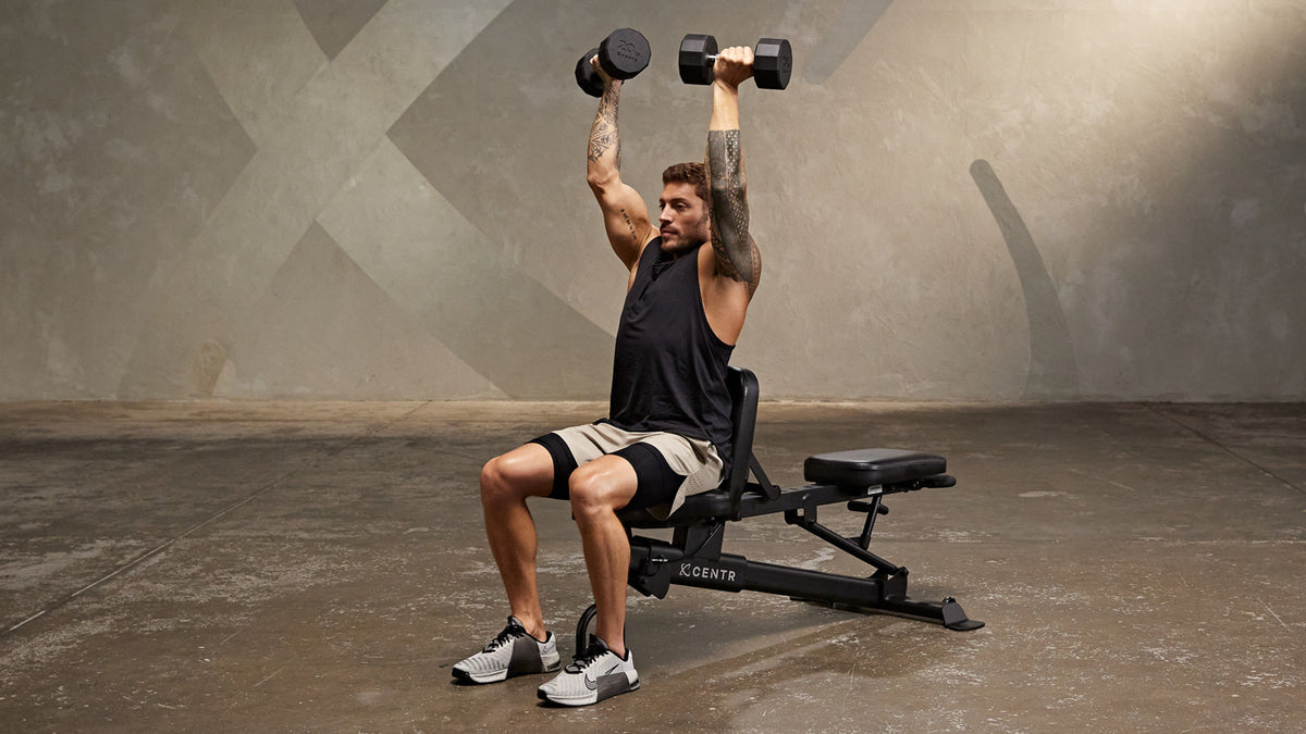 Tutorial: Dumbbell seated supinated shoulder press