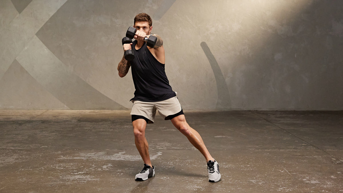 Tutorial: Dumbbell side steps + jabs