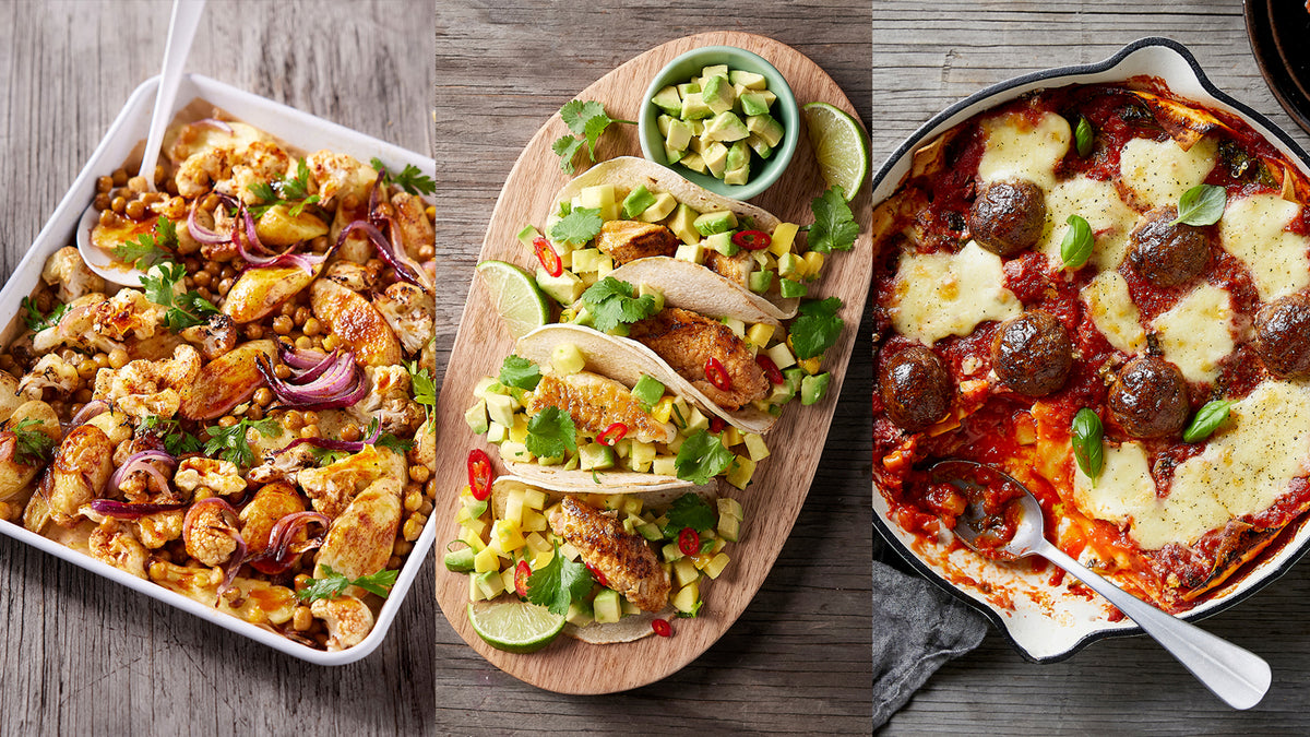 A selection of high-protein post-workout meals from Centr