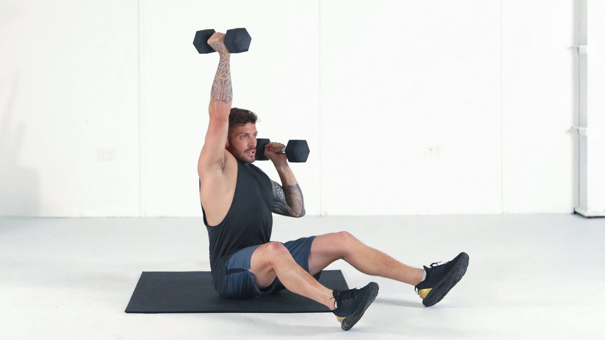 Tutorial: Dumbbell alternating floor press - Centr