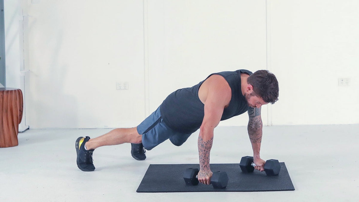 Tutorial: Dumbbell burpee (no push-up) - Centr