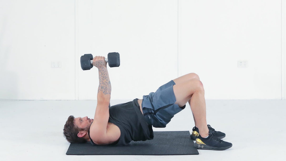 Tutorial: Dumbbell glute bridge chest fly - Centr