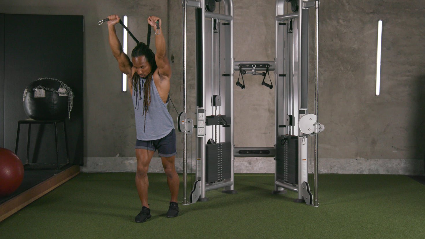 Tutorial: Tricep overhead extension - Centr