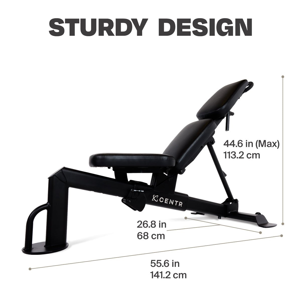 Centr Multi - Adjustable Flat, Incline, Decline Workout Bench - Centrcentrllc